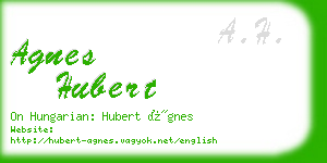 agnes hubert business card